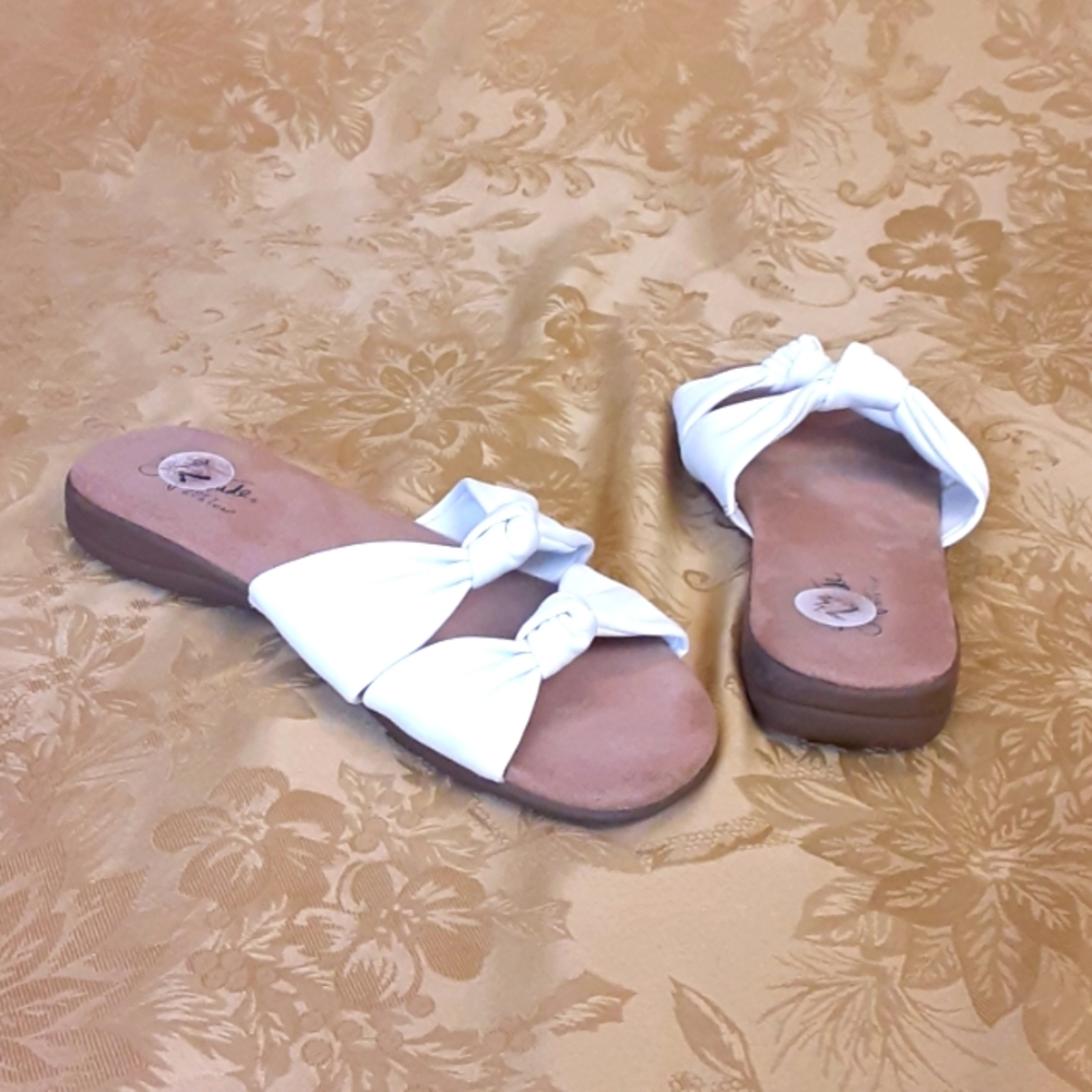 LIFE STRIDE Soft white EDEN KOBE Sandal shie Size 7.5 Women's Color White - Picture 7 of 15